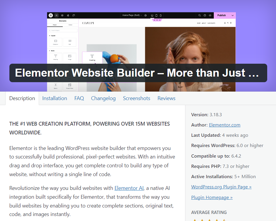 WORDPRESS plugin elementor