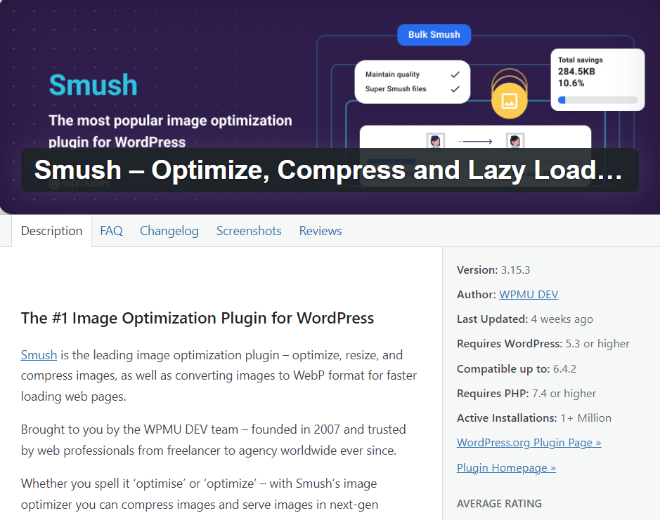 WORDPRESS plugin smush