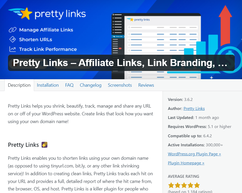 WORDPRESS plugin pretty links