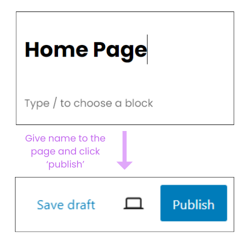 wordpress how to create new page