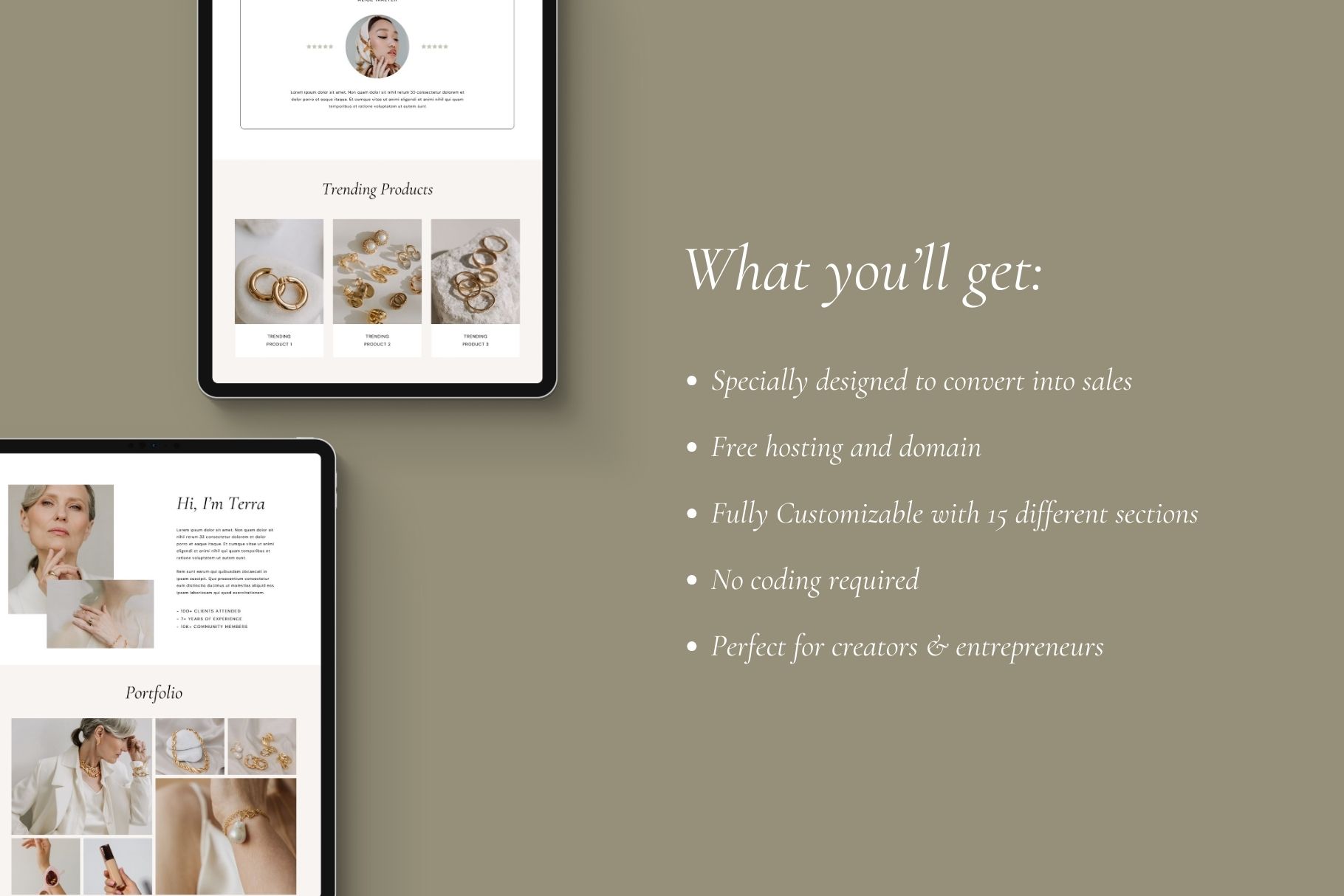 Sales Landing Page Canva Template Terra Product Image 2