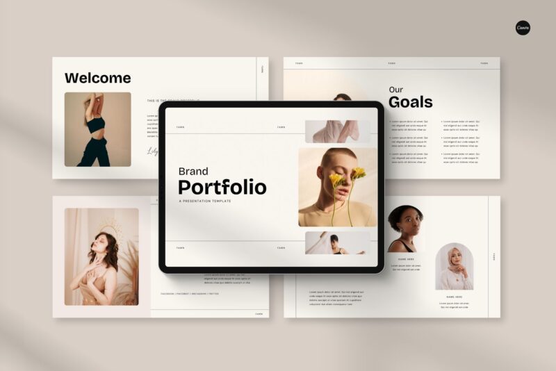 Brand Portfolio Presentation Canva Template | Fawn