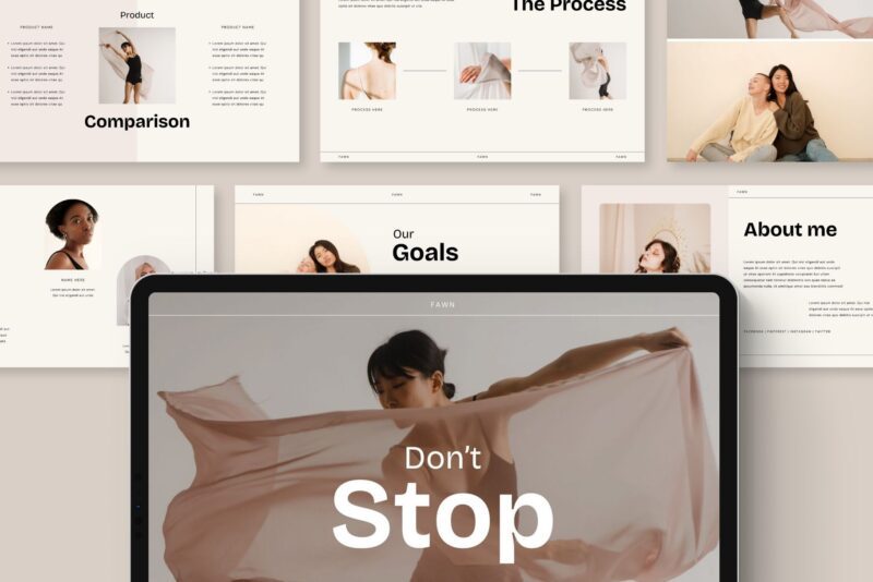 Brand Portfolio Presentation Canva Template | Fawn - Image 3